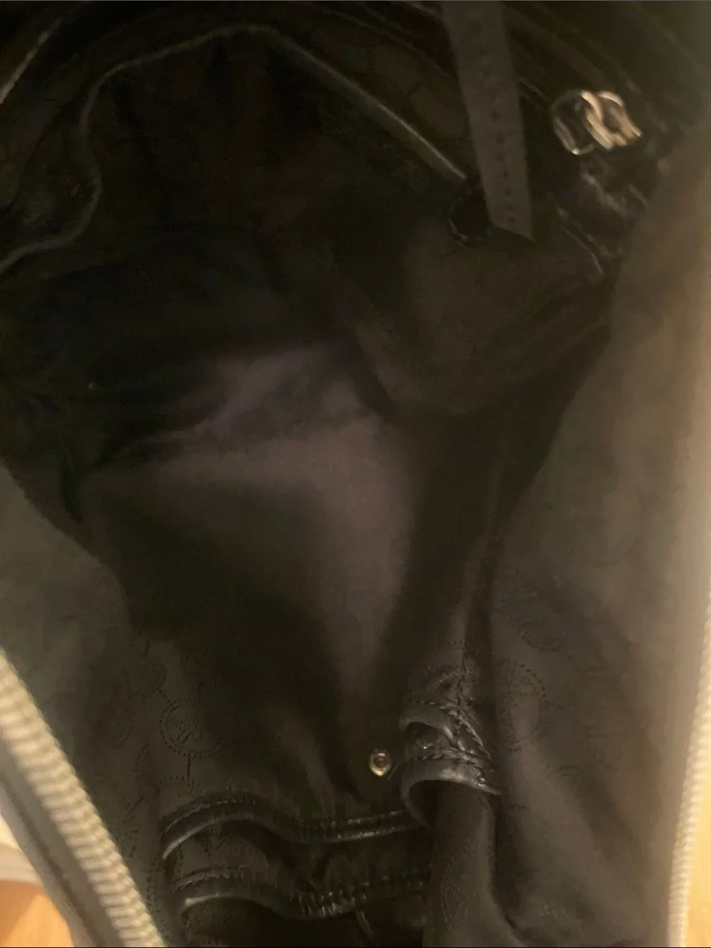 Michael Kors Black Leather Zip-Accent Backpack